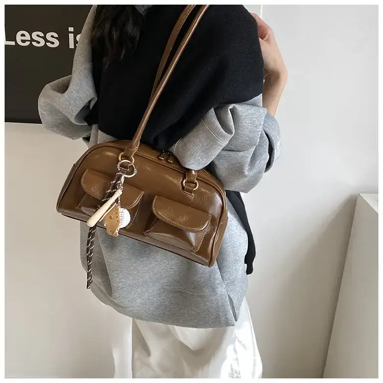 Retro Brown Crossbody Bag Women 2024 New — feature 21
