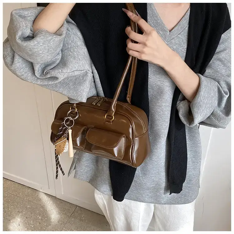 Retro Brown Crossbody Bag Women 2024 New — feature 22