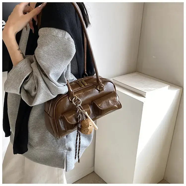 Retro Brown Crossbody Bag Women 2024 New — feature 23