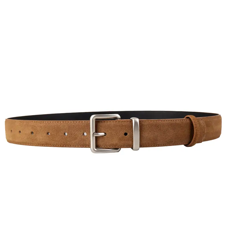 Women's 2024 Velvet Leather Belt with Pin Buckle - Image 12