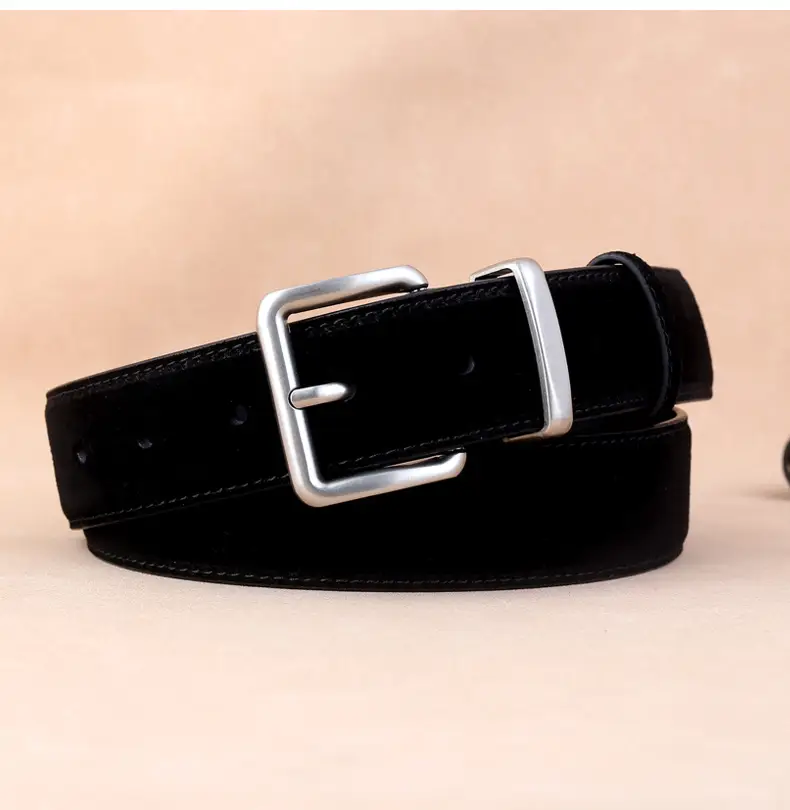 Women's 2024 Velvet Leather Belt with Pin Buckle — feature 14