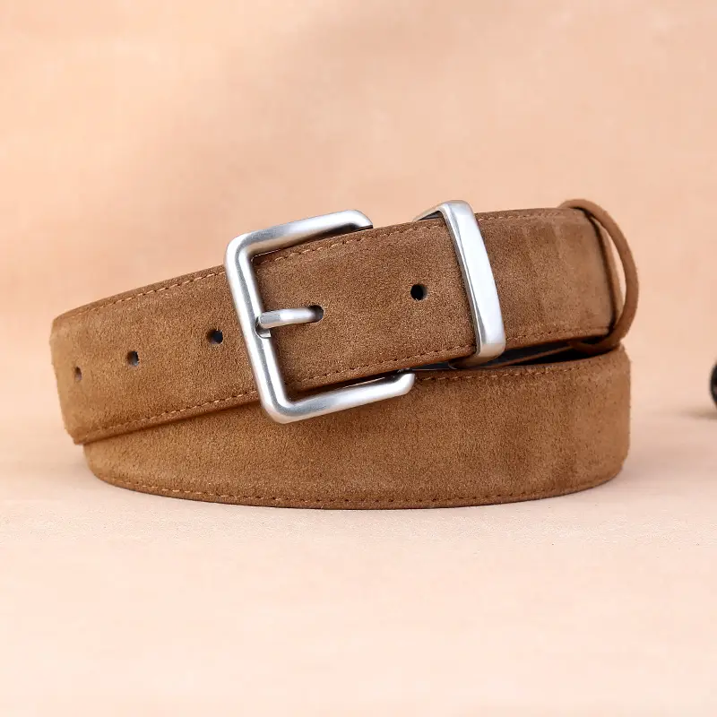 Women's 2024 Velvet Leather Belt with Pin Buckle - Image 3