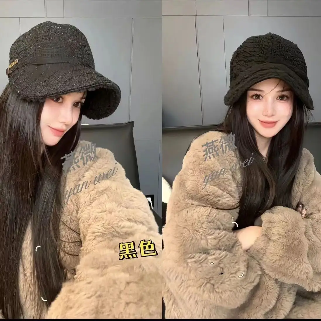 Women's Winter Fleece Fisherman Hat with Faux Fur Trim - Image 3