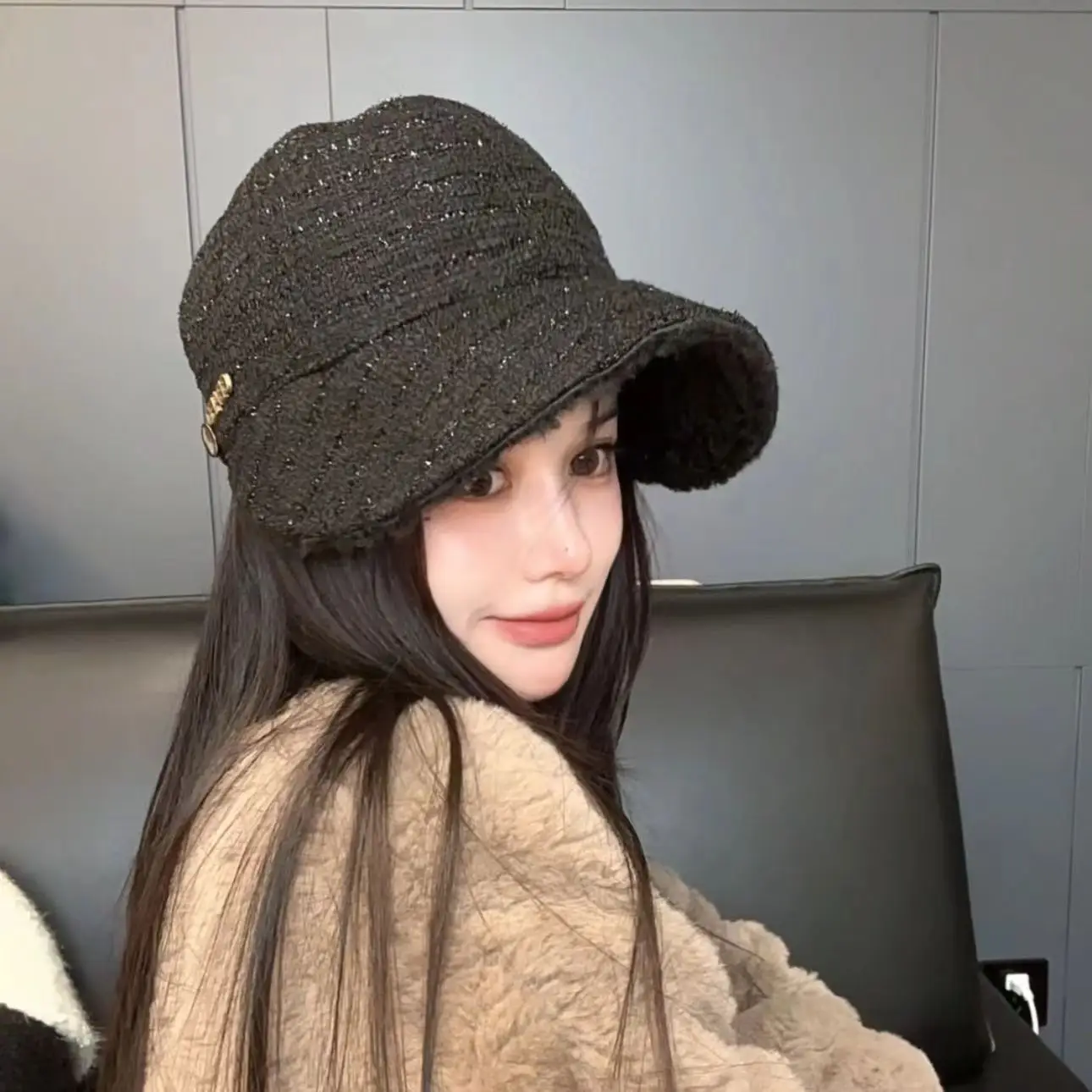 Women's Winter Fleece Fisherman Hat with Faux Fur Trim - Image 4