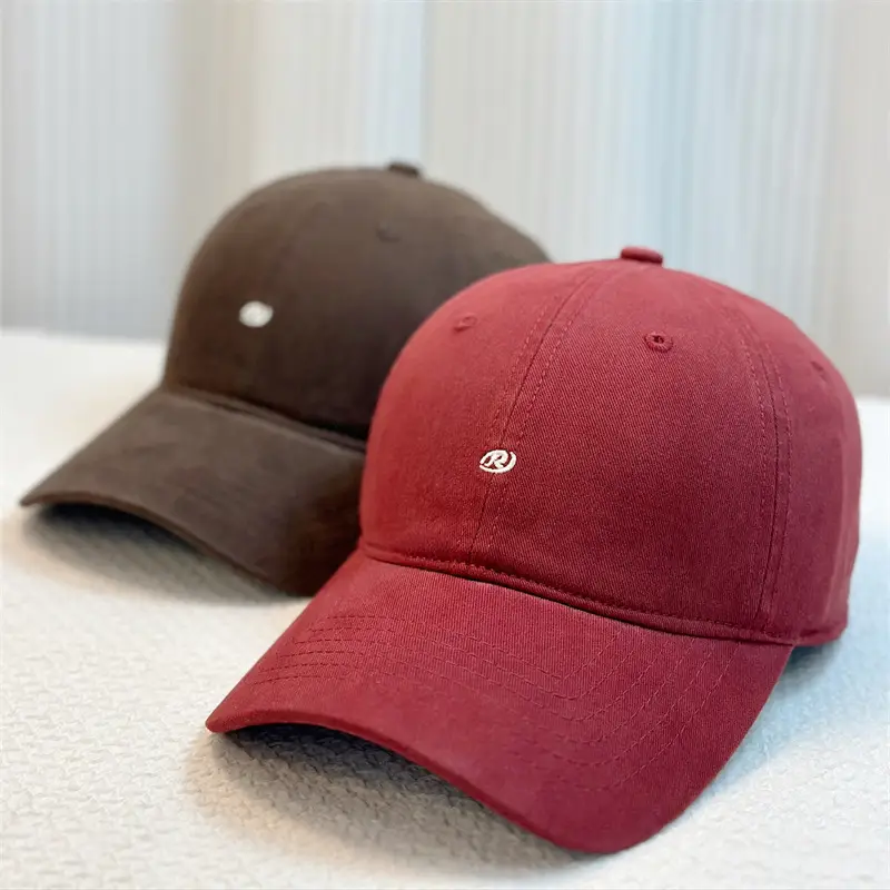 Trendy Embroidered Letter R Cap Couple Old Wide Brim - Image 10