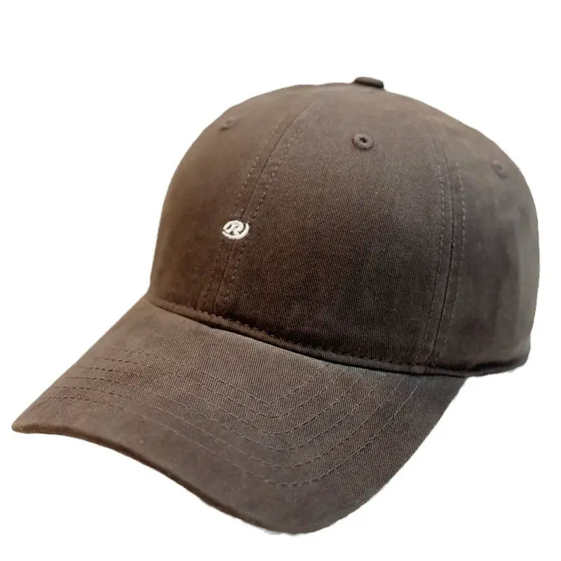 Trendy Embroidered Letter R Cap Couple Old Wide Brim - Image 11