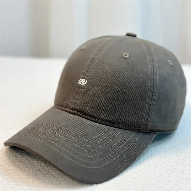Trendy Embroidered Letter R Cap Couple Old Wide Brim - Image 4