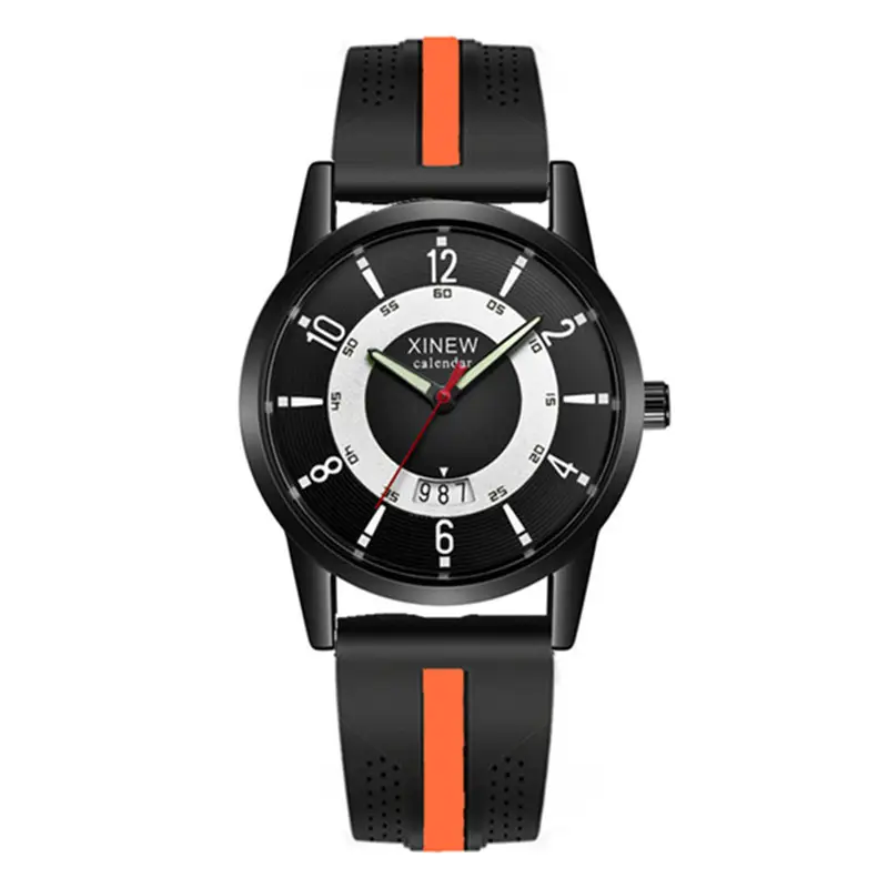 Men Xinew Black Date Quartz Wrist Watch - Image 13