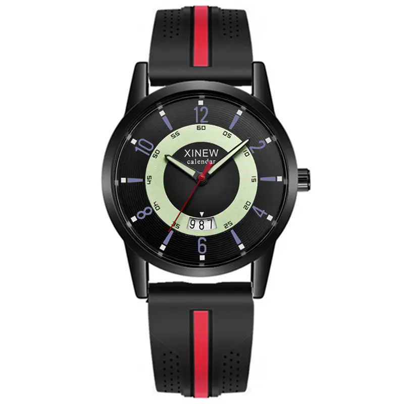 Men Xinew Black Date Quartz Wrist Watch - Image 6