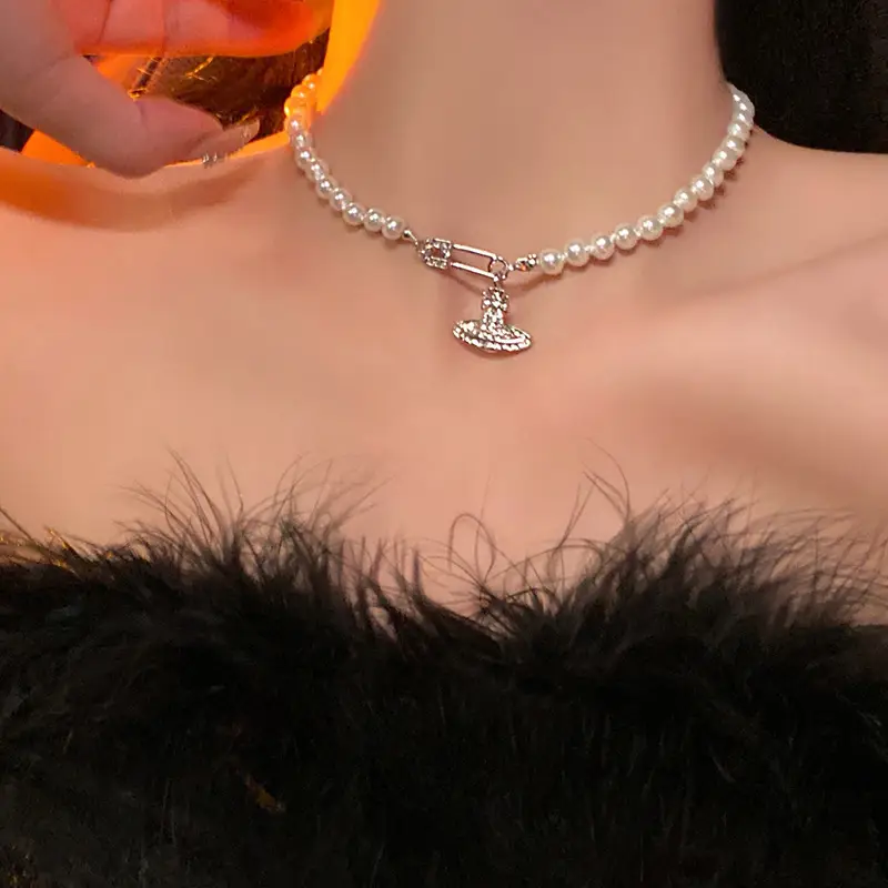 Empress Dowager Necklace with Geometric Crown & Diamond Clavicle - Image 22