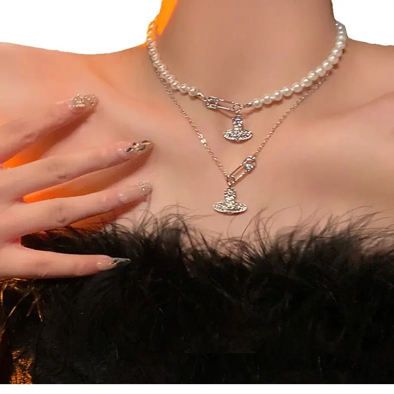Empress Dowager Necklace with Geometric Crown & Diamond Clavicle - Image 23