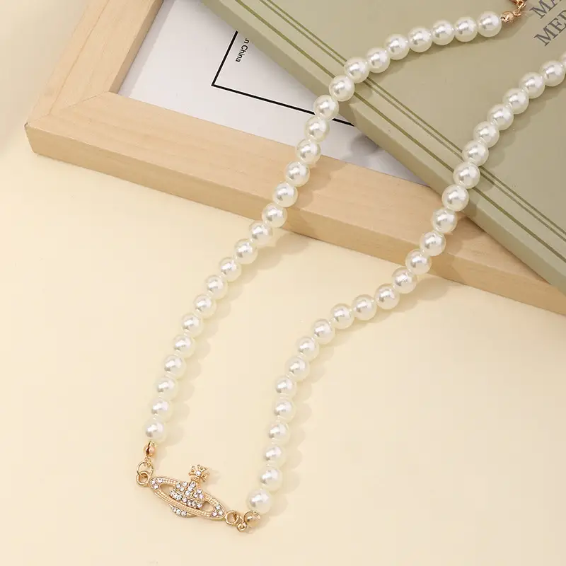 Empress Dowager Necklace with Geometric Crown & Diamond Clavicle - Image 5