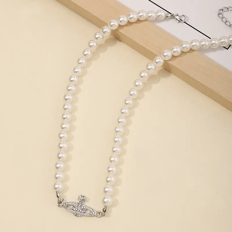 Empress Dowager Necklace with Geometric Crown & Diamond Clavicle - Image 6