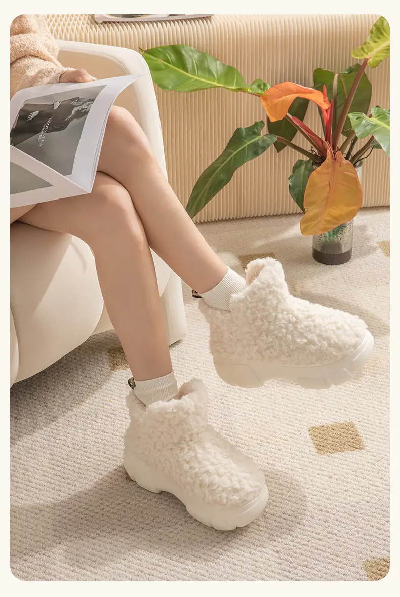 Nanbo Wan cotton shoes women's winter Korean version of simple warm fleece-lined thick high EVA non-slip snow boots women's wholesale — feature 15