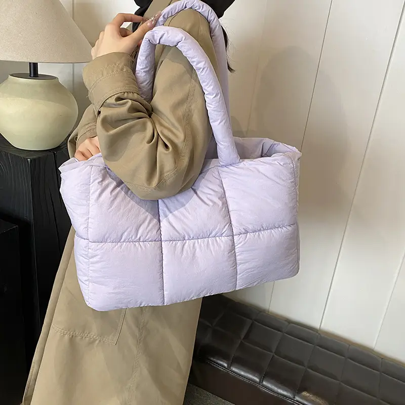 Women Cross-Border Padded Shoulder Bag Grey 2026 - Image 7