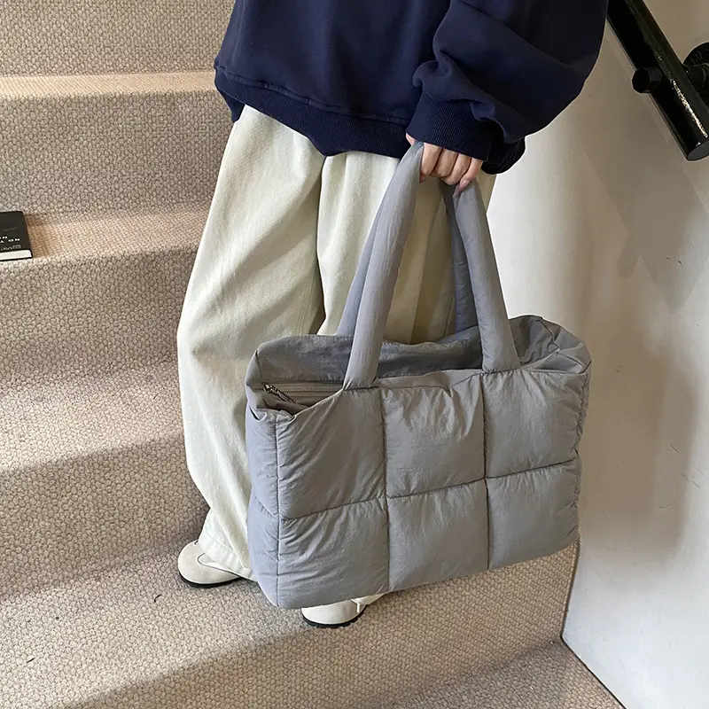 Women Cross-Border Padded Shoulder Bag Grey 2026 - Image 9
