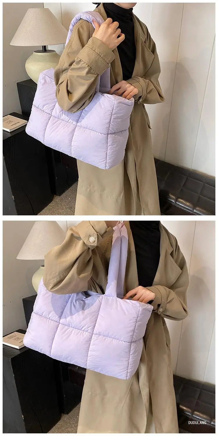 Women Cross-Border Padded Shoulder Bag Grey 2026 — feature 10