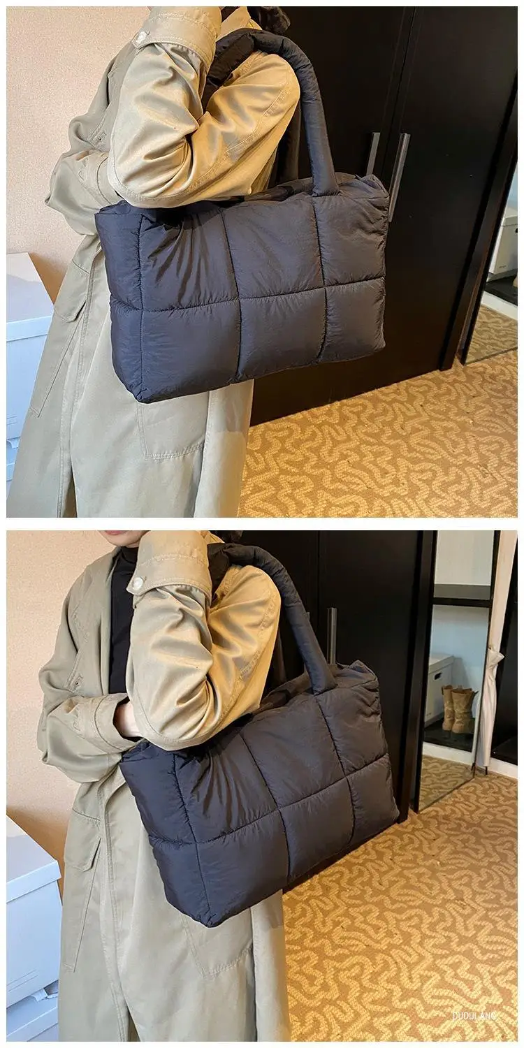 Women Cross-Border Padded Shoulder Bag Grey 2026 — feature 13