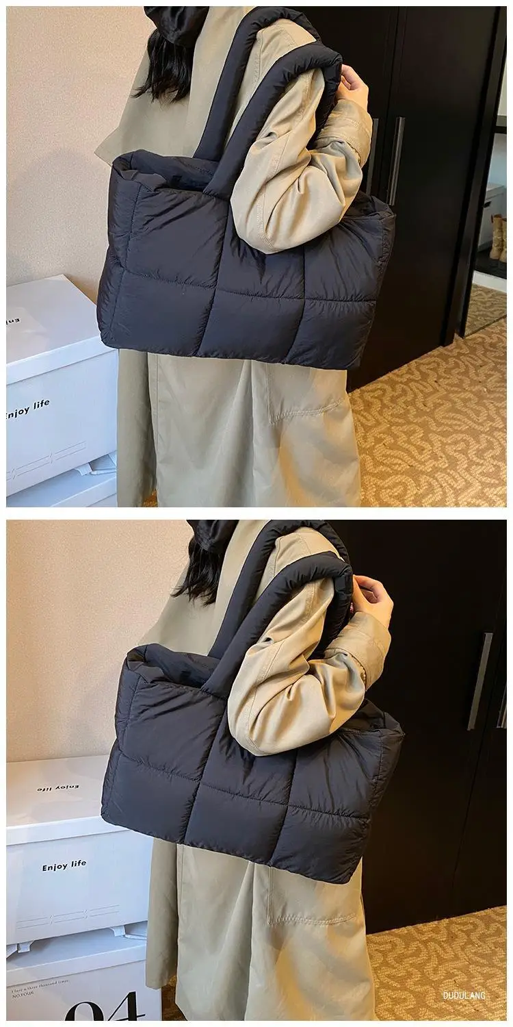 Women Cross-Border Padded Shoulder Bag Grey 2026 — feature 16