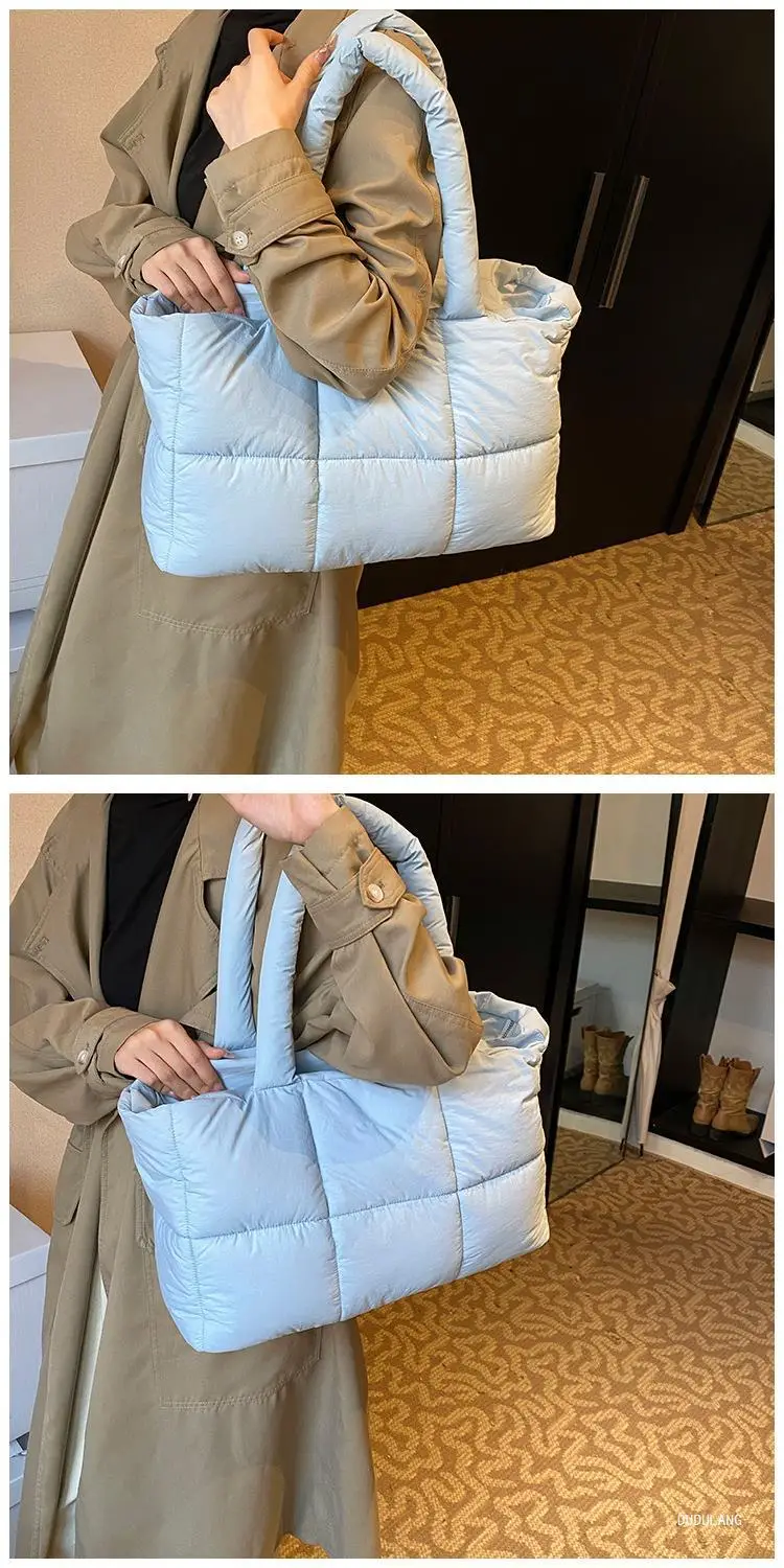 Women Cross-Border Padded Shoulder Bag Grey 2026 — feature 17