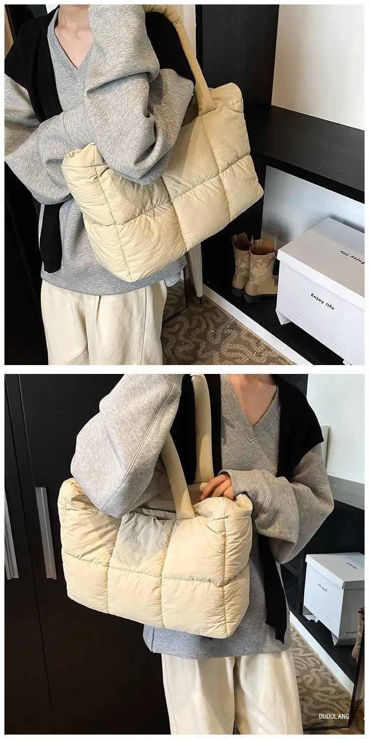 Women Cross-Border Padded Shoulder Bag Grey 2026 — feature 20