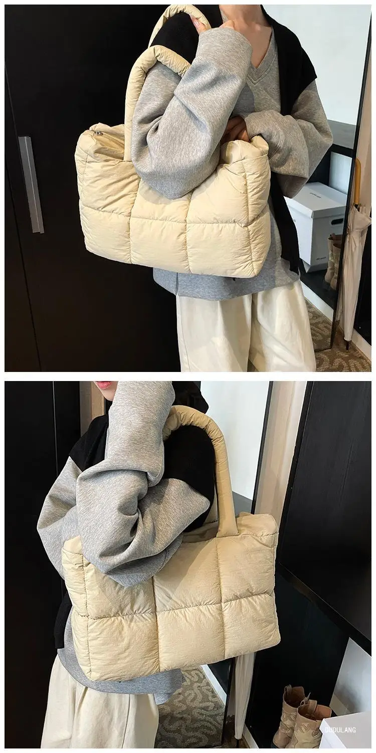 Women Cross-Border Padded Shoulder Bag Grey 2026 — feature 21