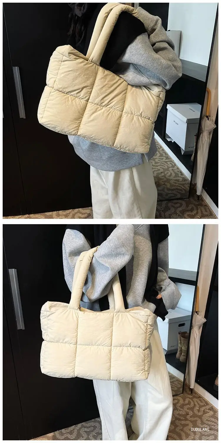 Women Cross-Border Padded Shoulder Bag Grey 2026 — feature 23