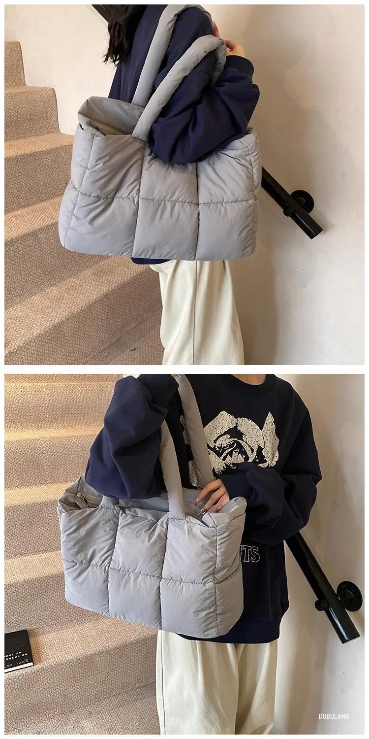Women Cross-Border Padded Shoulder Bag Grey 2026 — feature 26