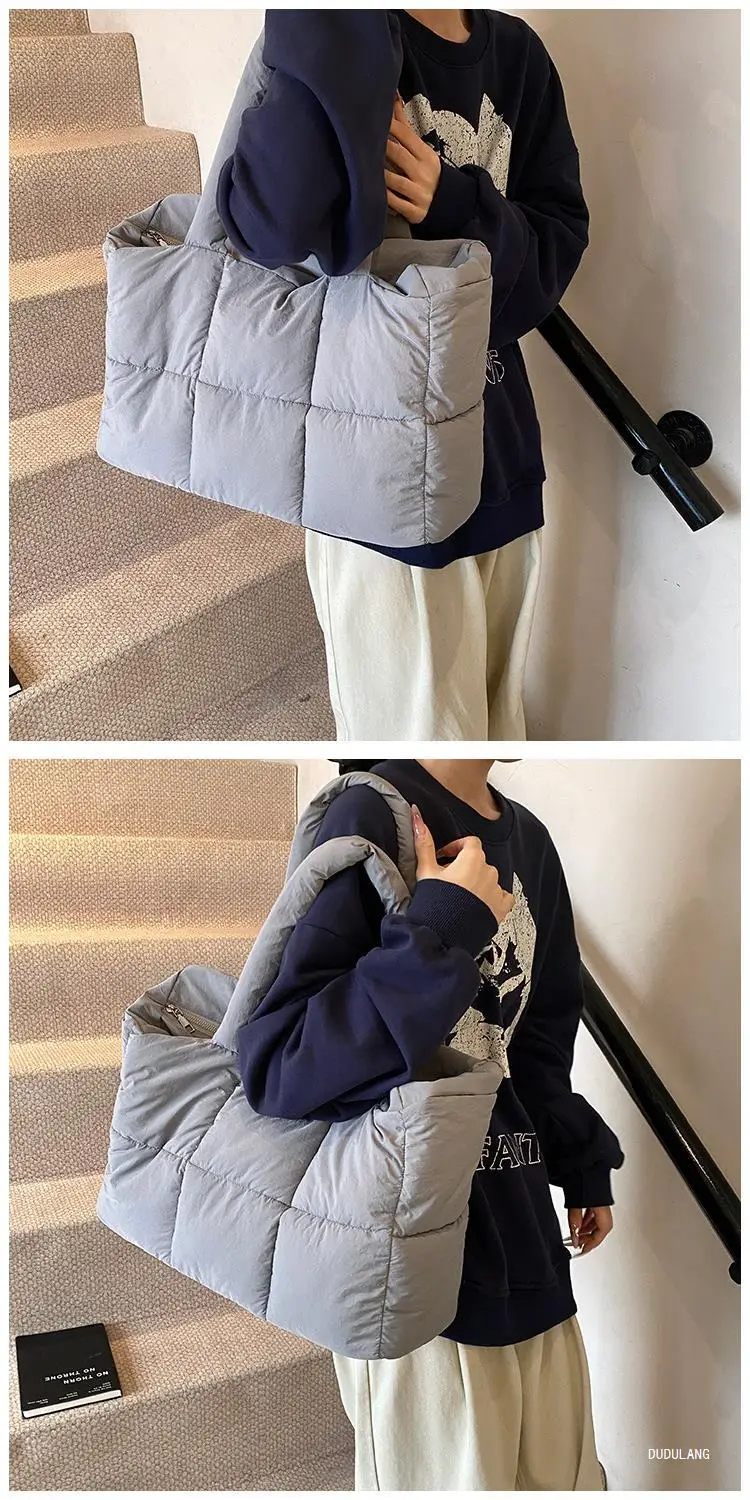 Women Cross-Border Padded Shoulder Bag Grey 2026 — feature 27