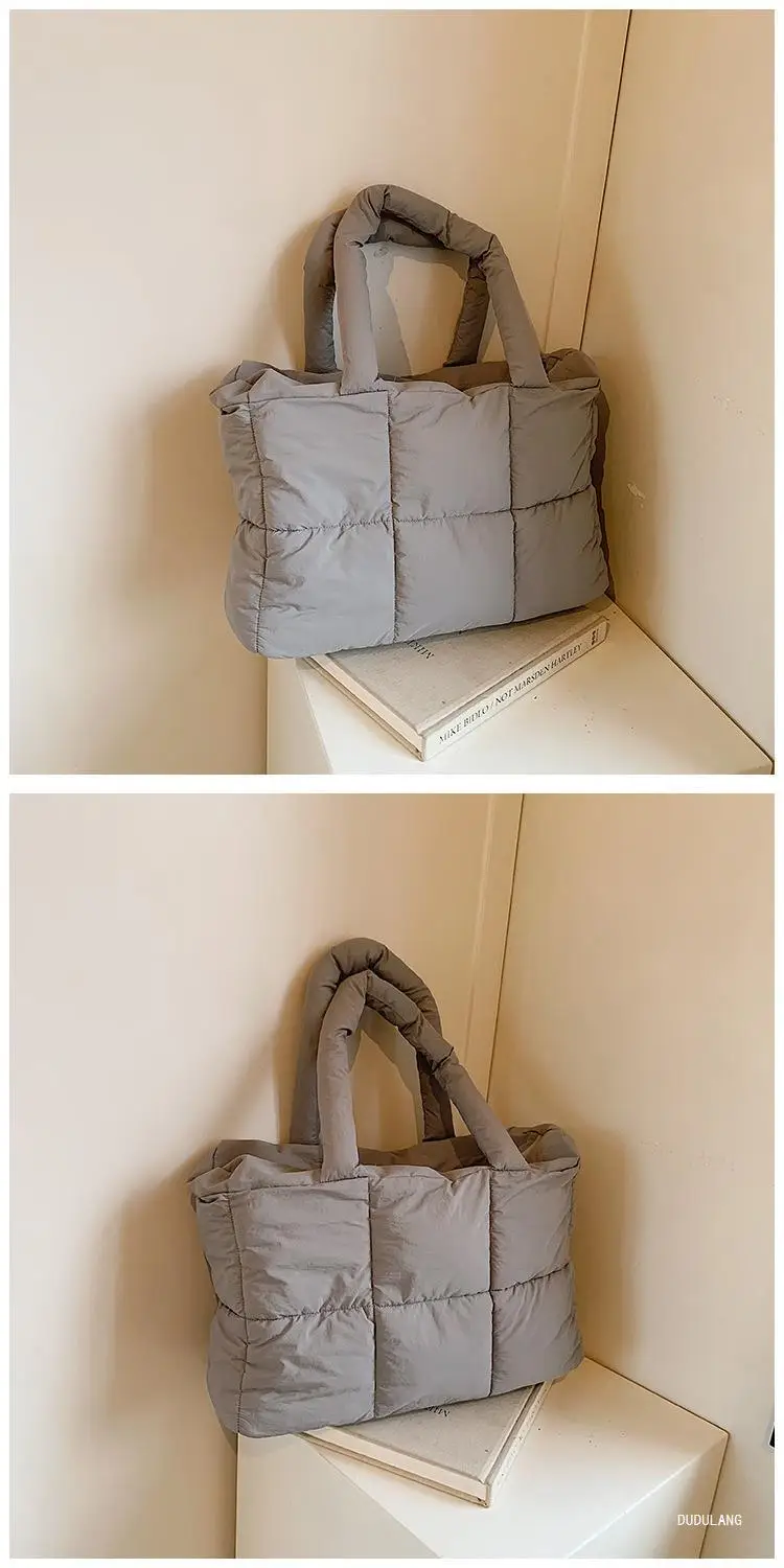 Women Cross-Border Padded Shoulder Bag Grey 2026 — feature 32