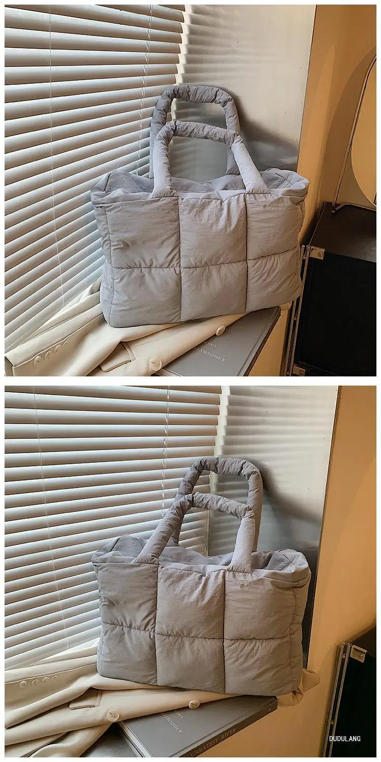 Women Cross-Border Padded Shoulder Bag Grey 2026 — feature 34