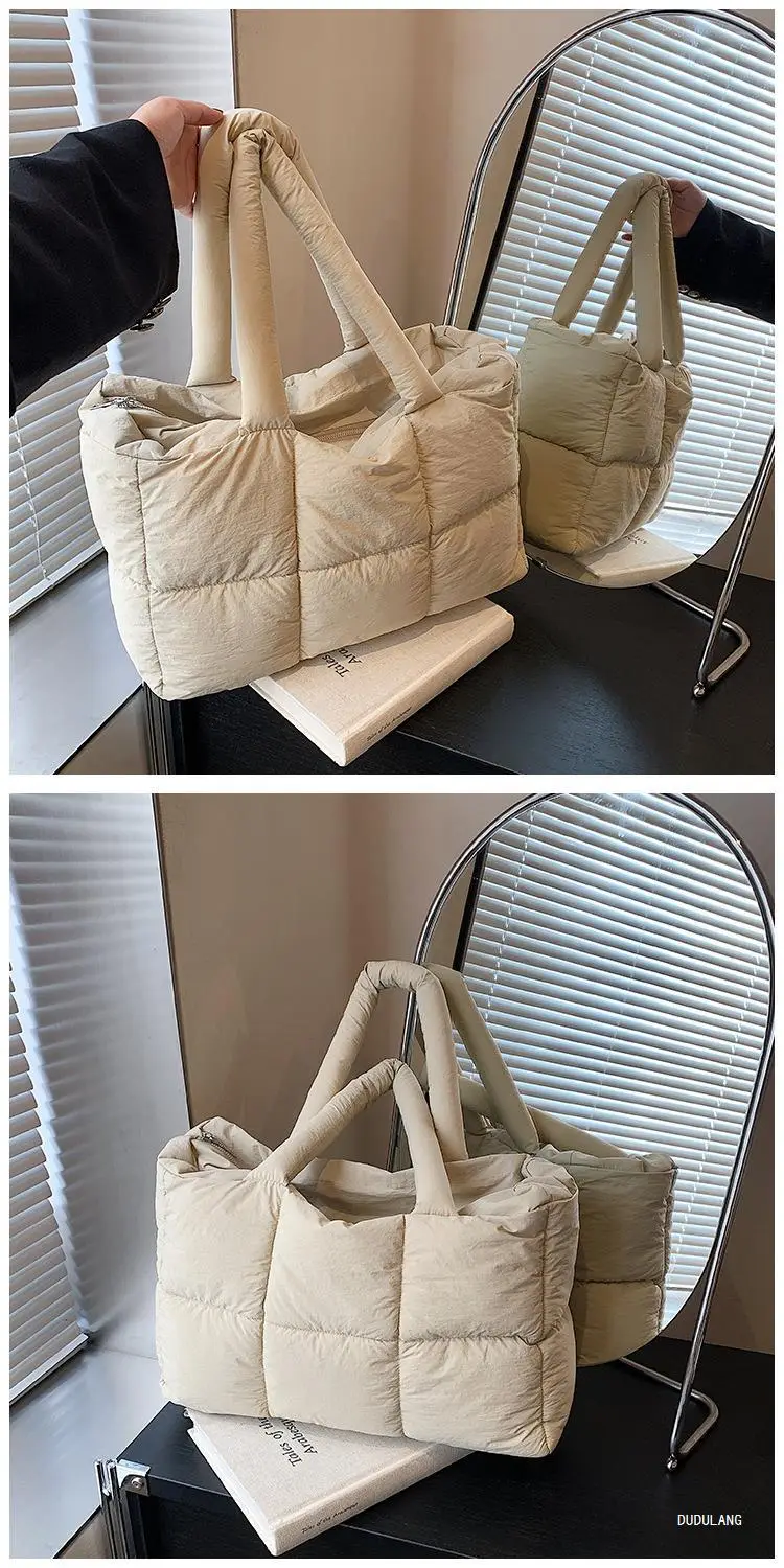 Women Cross-Border Padded Shoulder Bag Grey 2026 — feature 35