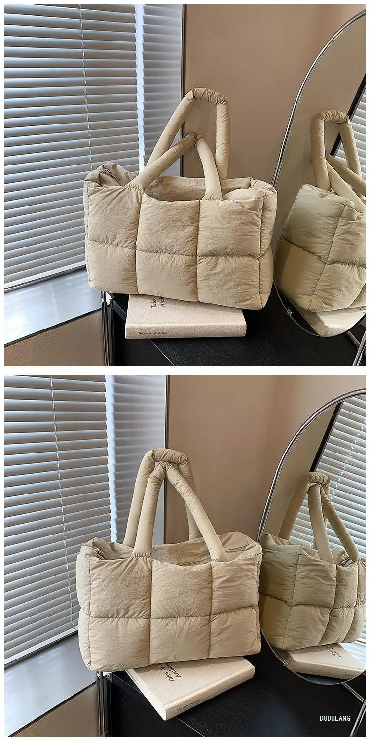 Women Cross-Border Padded Shoulder Bag Grey 2026 — feature 36