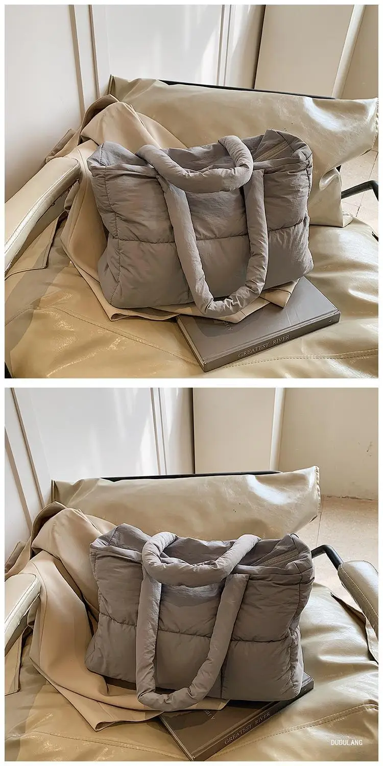 Women Cross-Border Padded Shoulder Bag Grey 2026 — feature 42