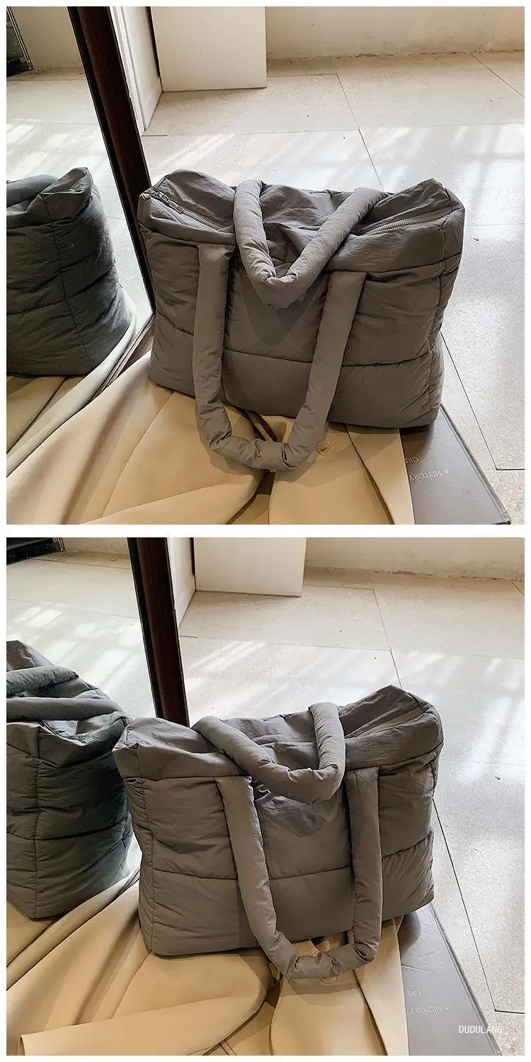 Women Cross-Border Padded Shoulder Bag Grey 2026 — feature 43