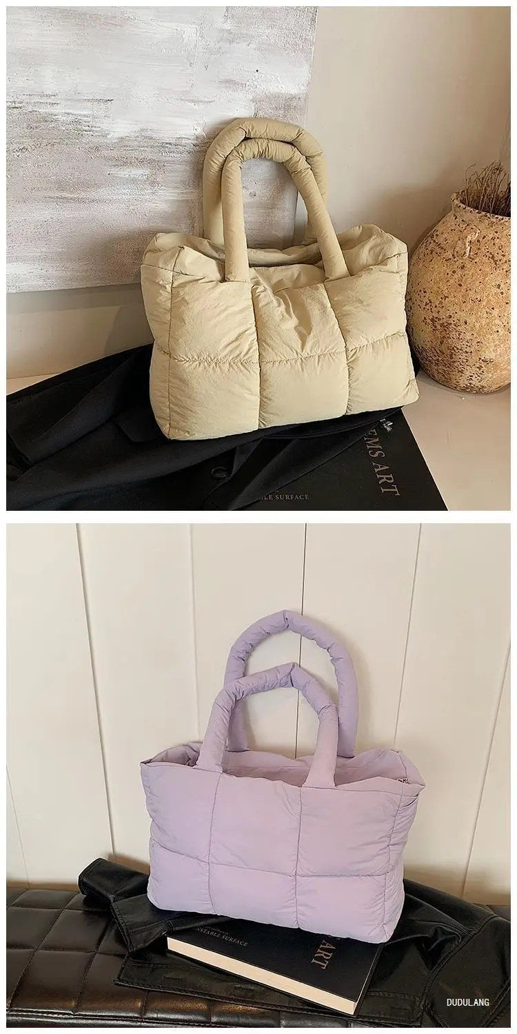Women Cross-Border Padded Shoulder Bag Grey 2026 — feature 46