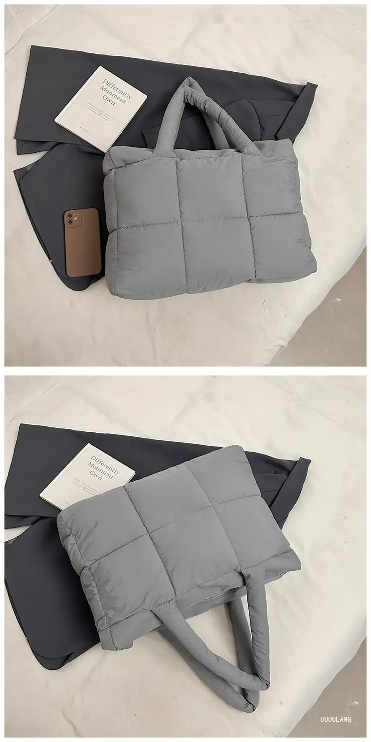 Women Cross-Border Padded Shoulder Bag Grey 2026 — feature 60