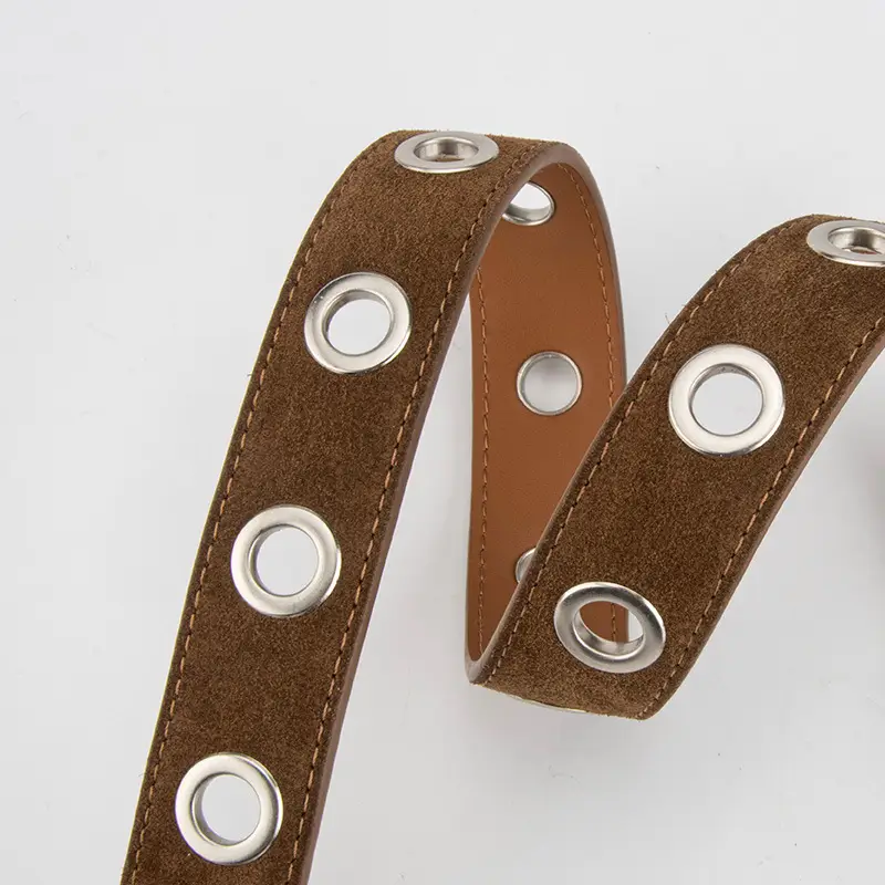 Black New Punk Style Genuine Leather Belt for Women