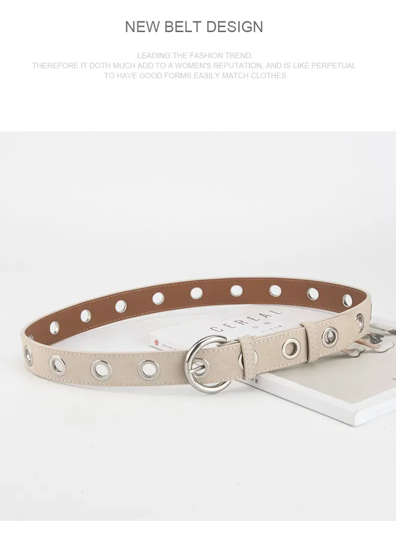 Black New Punk Style Genuine Leather Belt for Women — feature 15