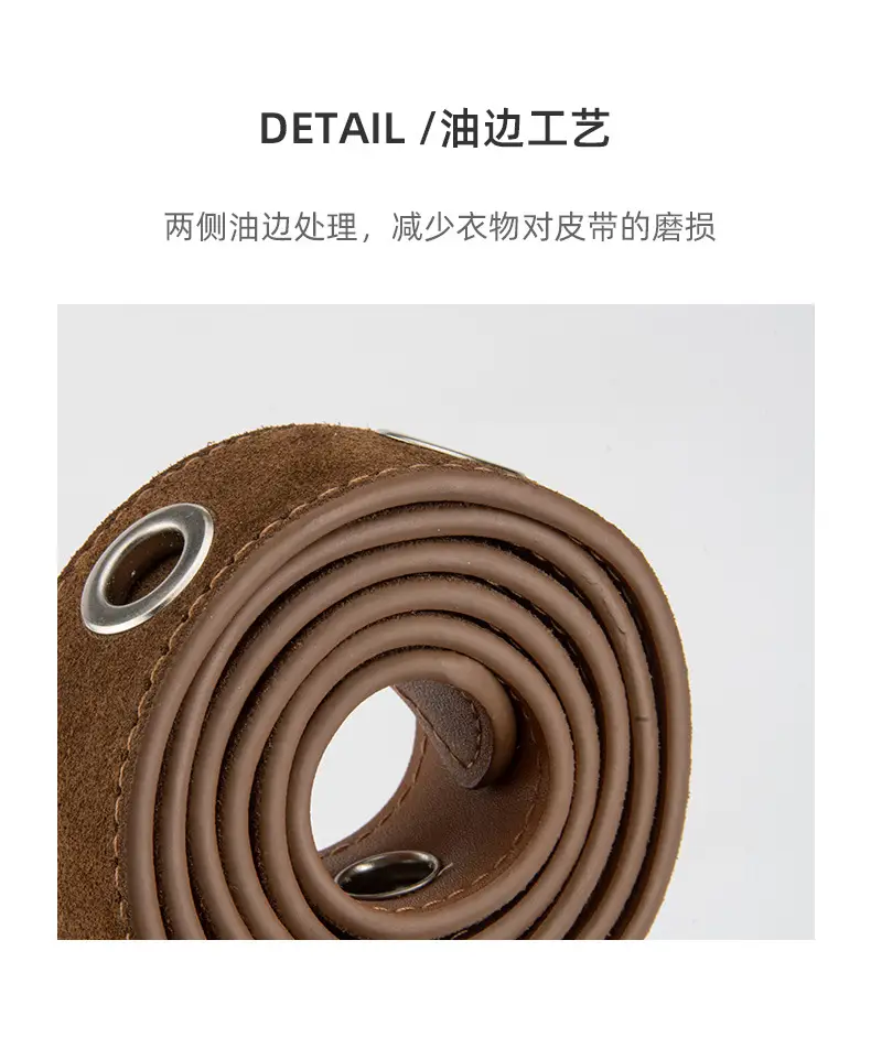 Black New Punk Style Genuine Leather Belt for Women — feature 7