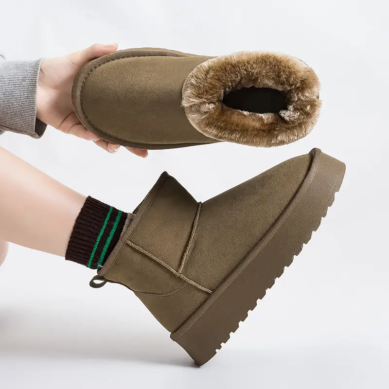 Winter New Snow Boots Women's fleece-lined Thickened Snow Cotton Shoes All-match Thick-soled Warm Shoes Short Boots G9902 - Image 8