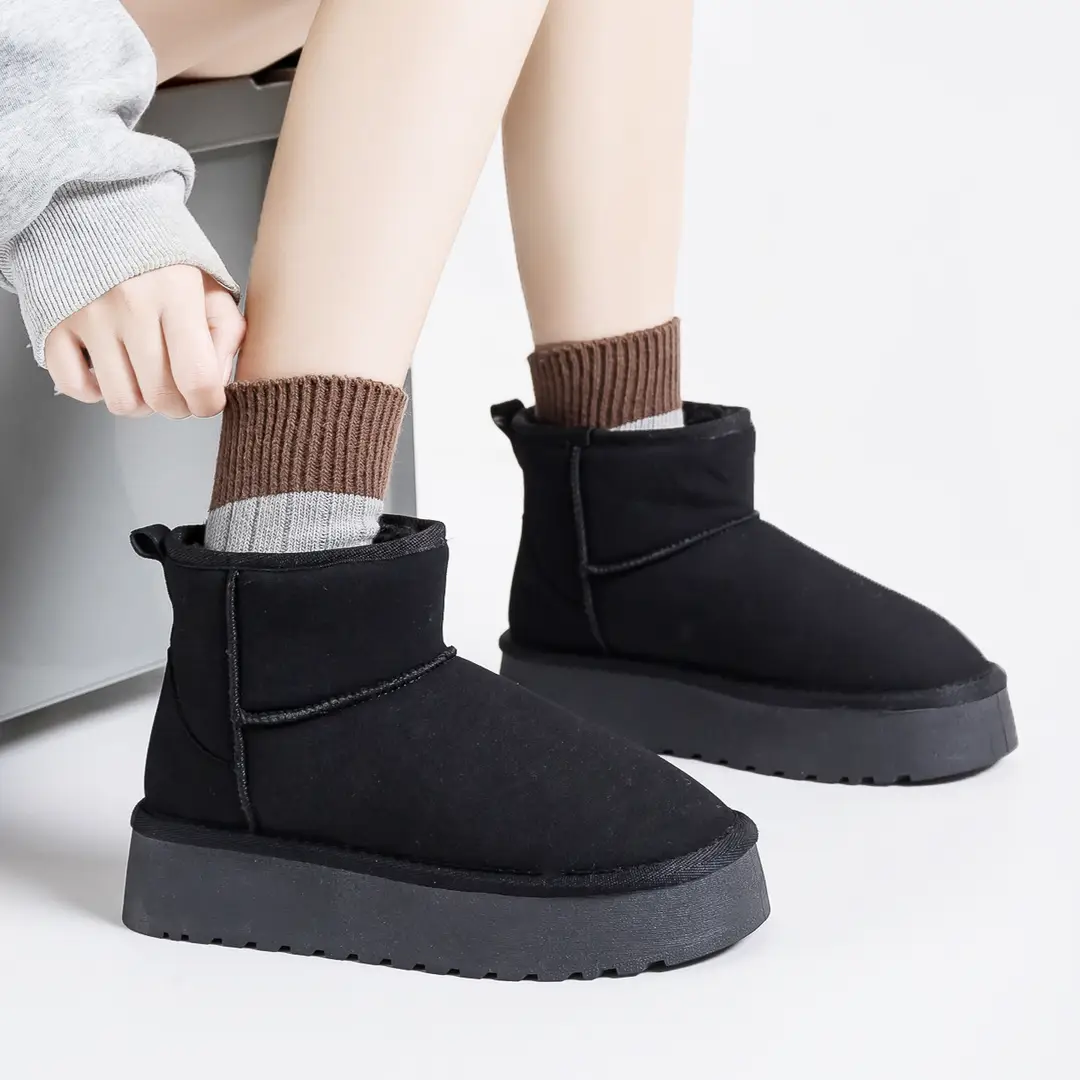 Winter New Snow Boots Women's fleece-lined Thickened Snow Cotton Shoes All-match Thick-soled Warm Shoes Short Boots G9902 - Image 9