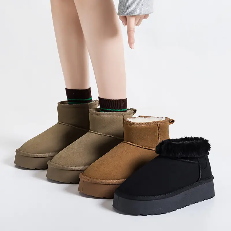 Winter New Snow Boots Women's fleece-lined Thickened Snow Cotton Shoes All-match Thick-soled Warm Shoes Short Boots G9902 - Image 10