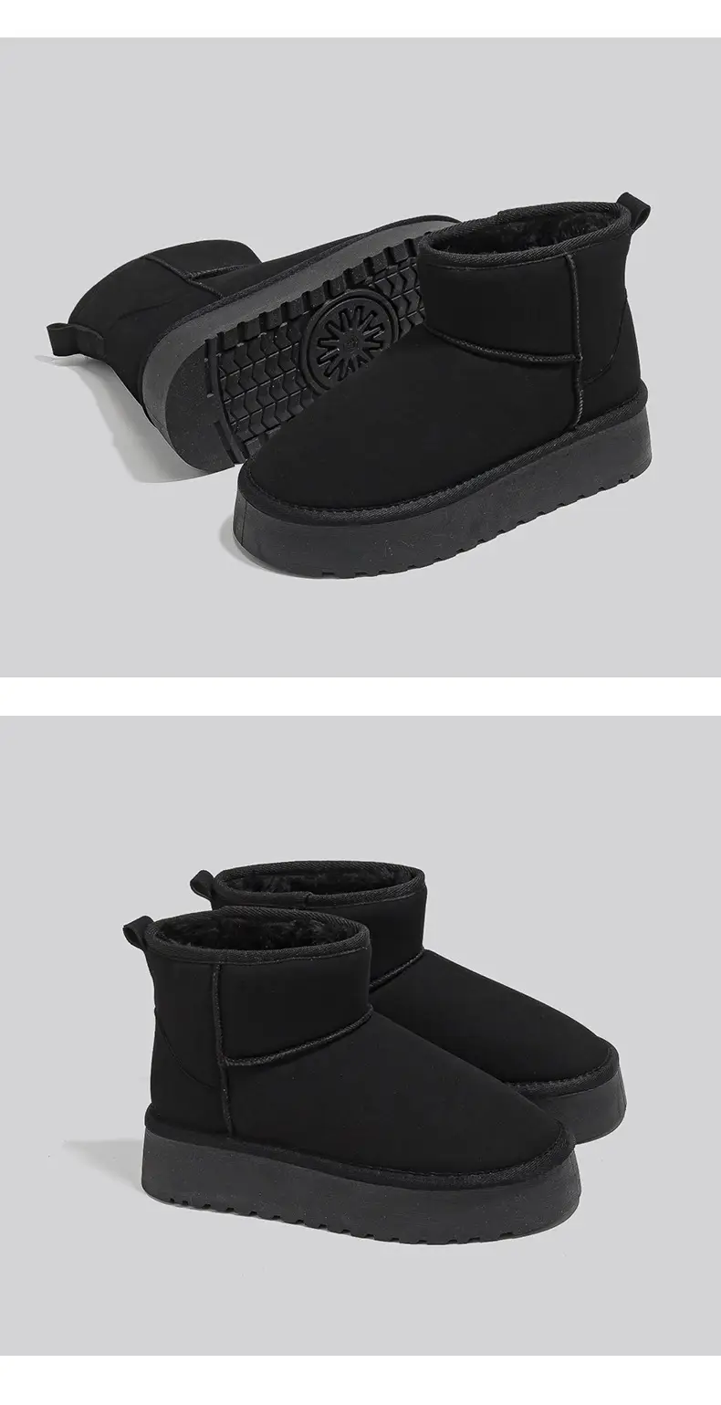 Winter New Snow Boots Women's fleece-lined Thickened Snow Cotton Shoes All-match Thick-soled Warm Shoes Short Boots G9902 — feature 15