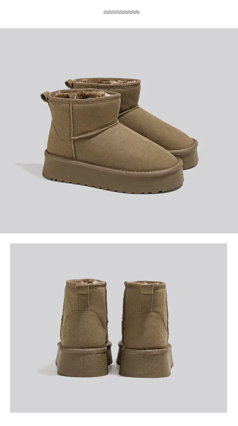 Winter New Snow Boots Women's fleece-lined Thickened Snow Cotton Shoes All-match Thick-soled Warm Shoes Short Boots G9902 — feature 9