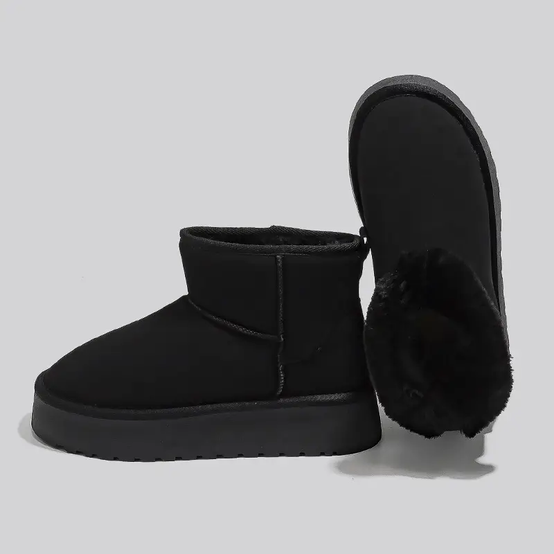 Winter New Snow Boots Women's fleece-lined Thickened Snow Cotton Shoes All-match Thick-soled Warm Shoes Short Boots G9902 - Image 2
