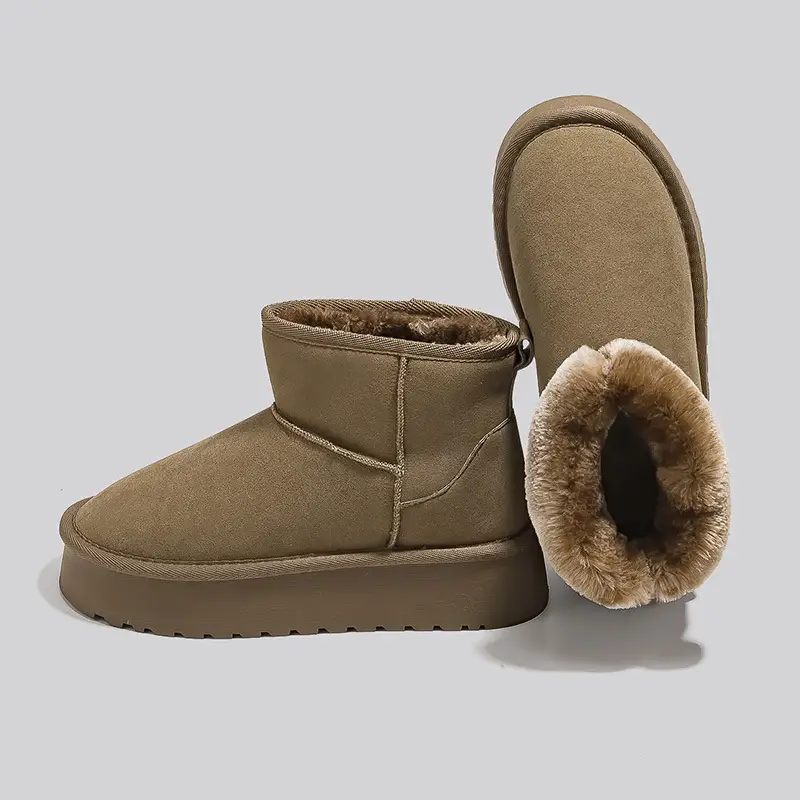 Winter New Snow Boots Women's fleece-lined Thickened Snow Cotton Shoes All-match Thick-soled Warm Shoes Short Boots G9902 - Image 3