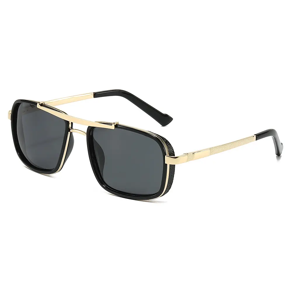 Square Harley Sunglasses Anti-Uv Black
