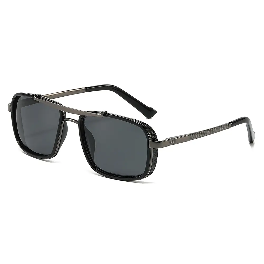 Square Harley Sunglasses Anti-Uv Black