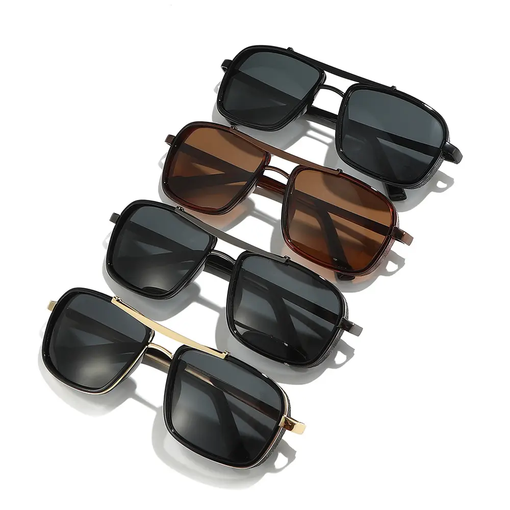 Square Harley Sunglasses Anti-Uv Black
